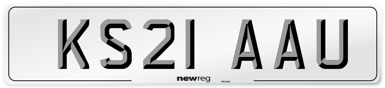 KS21 AAU Number Plate from New Reg